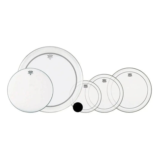 Remo Pinstripe Clear Drumhead Pack 10/12/14/22 w/FREE 14" Ambassador - Drum Center Of Portsmouth