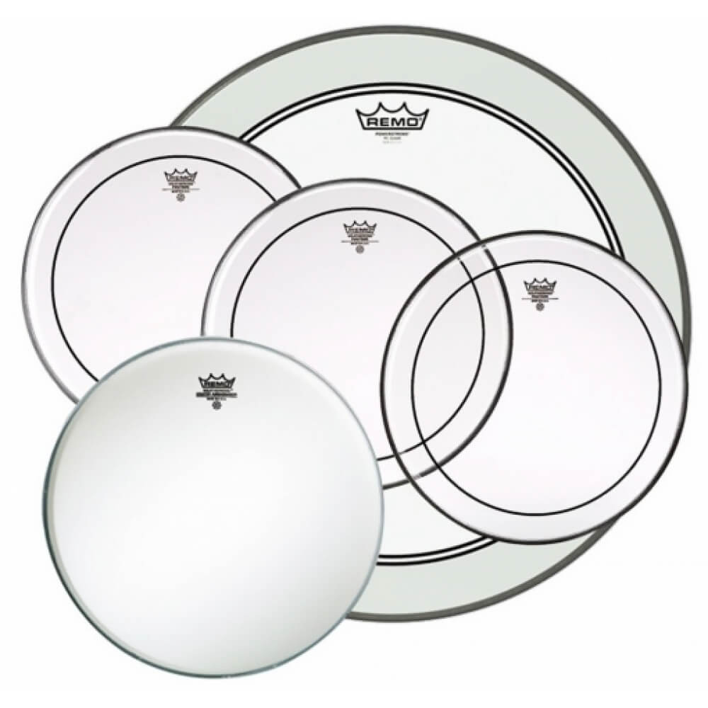 Remo Pinstripe Clear Drumhead Pack 10/12/16/22 w/FREE 14" Ambassador - Drum Center Of Portsmouth