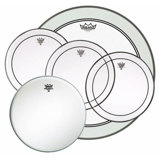 Remo Pinstripe Clear Drumhead Pack 10/12/16/22 w/FREE 14" Ambassador - Drum Center Of Portsmouth