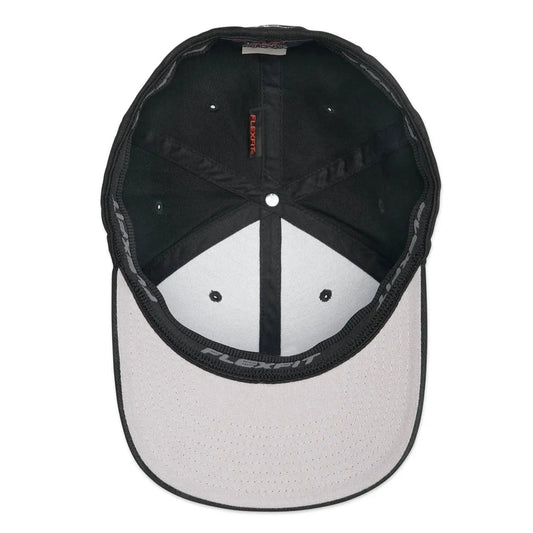 DW Black Hat w/Embroidered White DW Logo FlexFit S/M - Drum Center Of Portsmouth