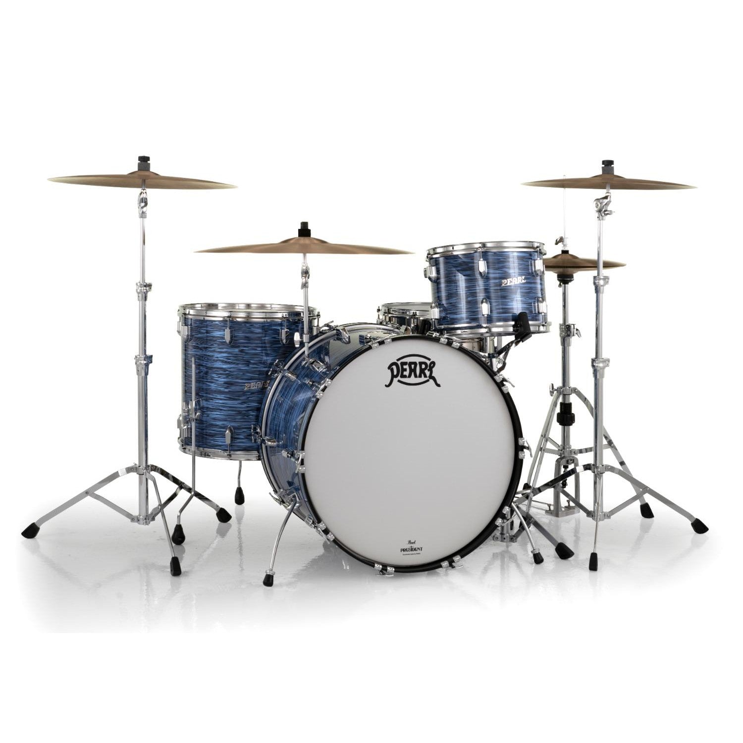 Pearl President Series Deluxe 3pc Drum Set Ocean Ripple 24/13/16 - Drum Center Of Portsmouth