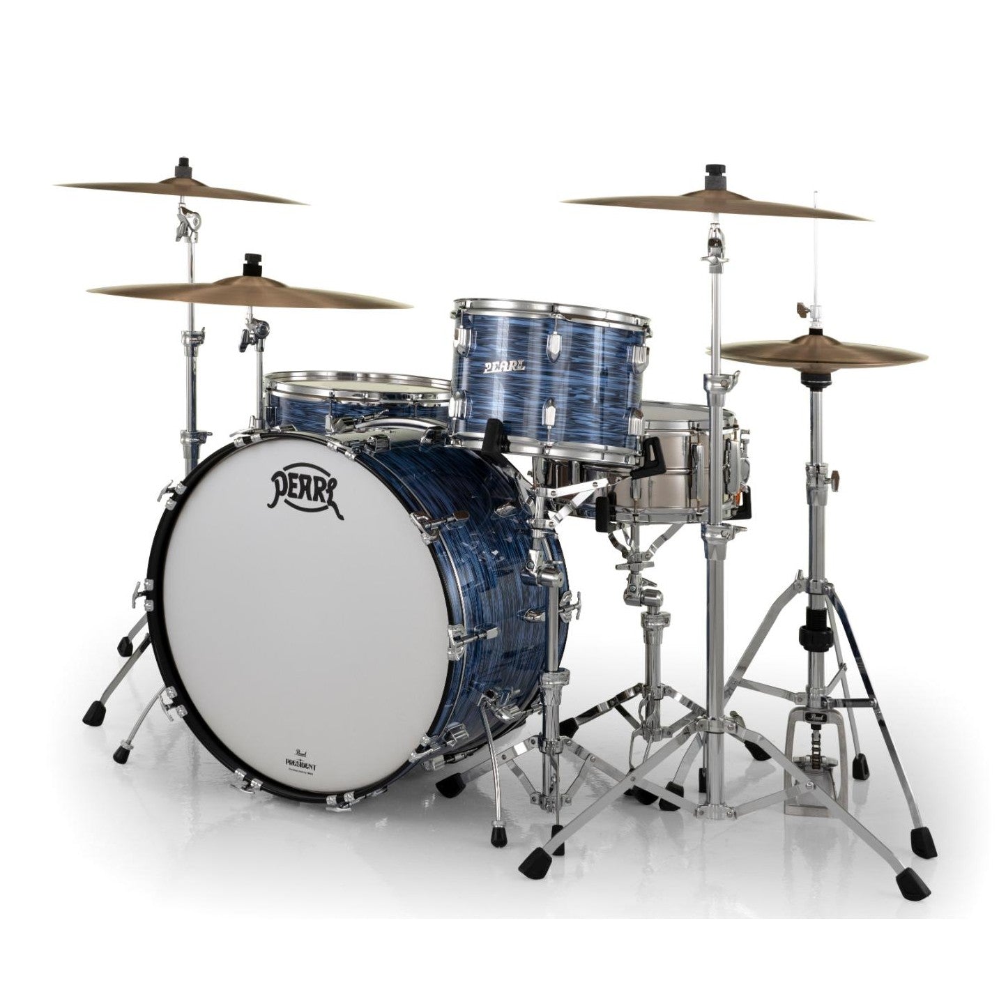 Pearl President Series Deluxe 3pc Drum Set Ocean Ripple 24/13/16 - Drum Center Of Portsmouth