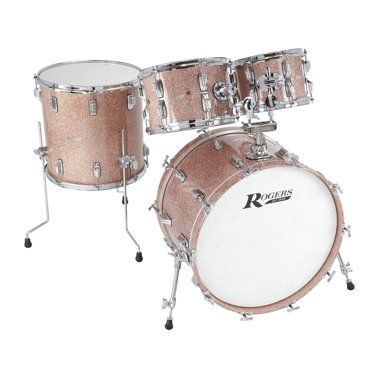 Rogers Powertone Limited Edition 4pc Drum Set w/22"BD Champagne Sparkle - Drum Center Of Portsmouth