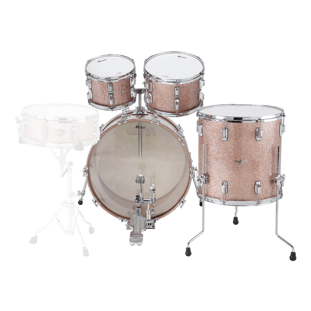 Rogers Powertone Limited Edition 4pc Drum Set w/20"BD Champagne Sparkle - Drum Center Of Portsmouth