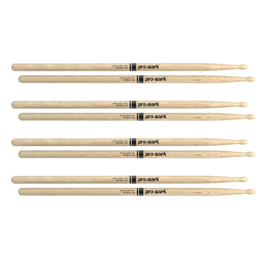 Promark Shira Kashi Oak 5A Wood Tip Drumstick - 4 Pair Bundle