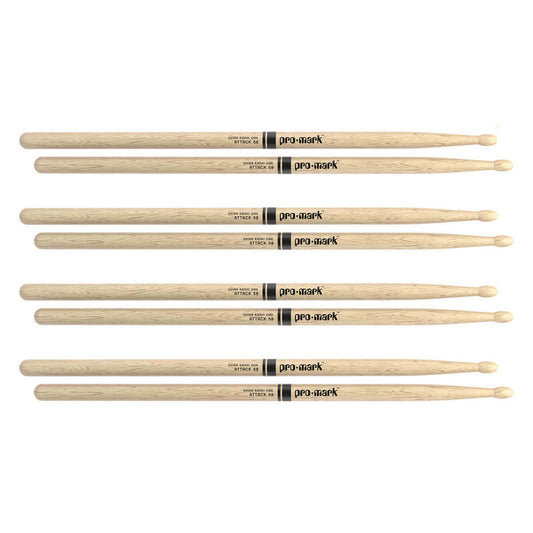 Promark Shira Kashi Oak 5B Wood Tip Drumstick - 4 Pair Bundle