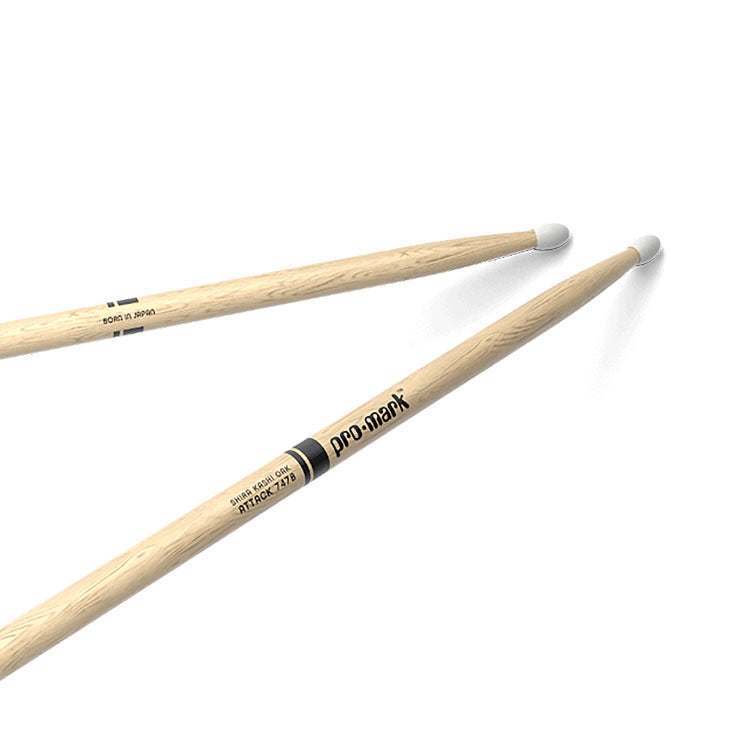 Promark Shira Kashi Oak 747B Super Rock Nylon Tip Drum Stick - Drum Center Of Portsmouth