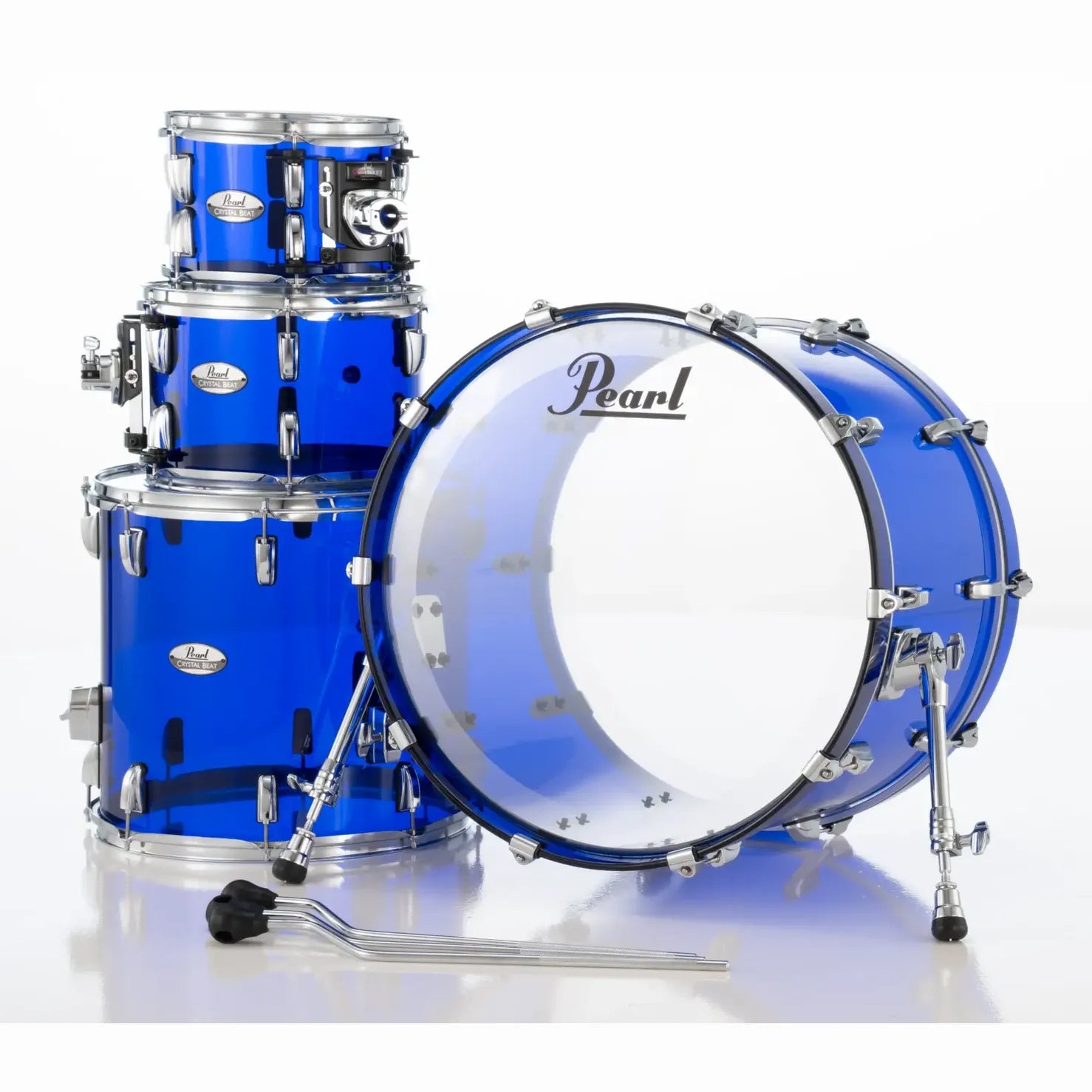 Pearl Crystal Beat 4pc Acrylic Drum Set Blue Sapphire - Drum Center Of Portsmouth