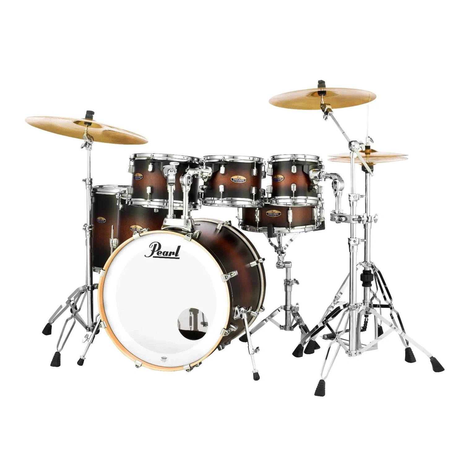 Pearl Decade Maple 7pc Drum Set Satin Brown Burst - Drum Center Of Portsmouth