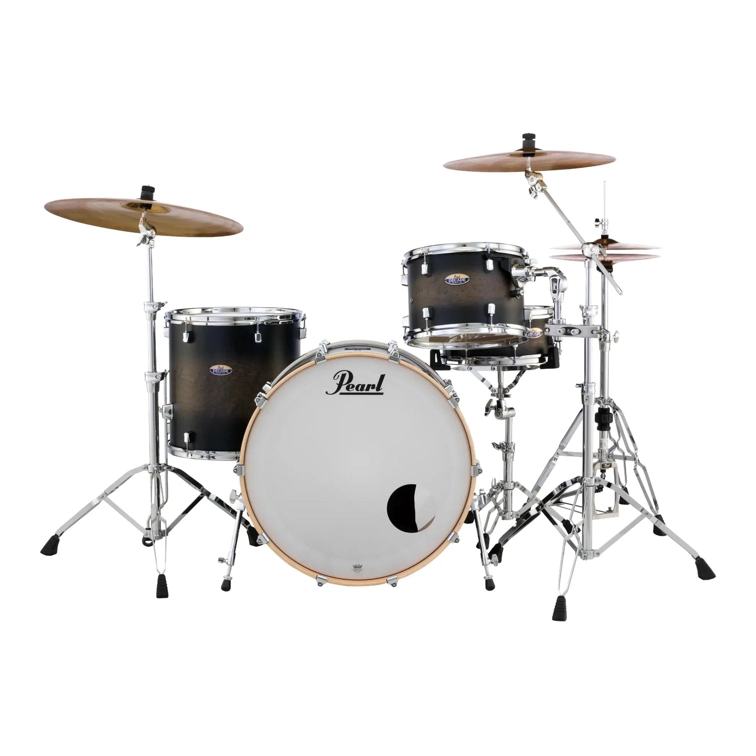 Pearl Decade Maple 3pc Drum Set Satin Black Burst - Drum Center Of Portsmouth