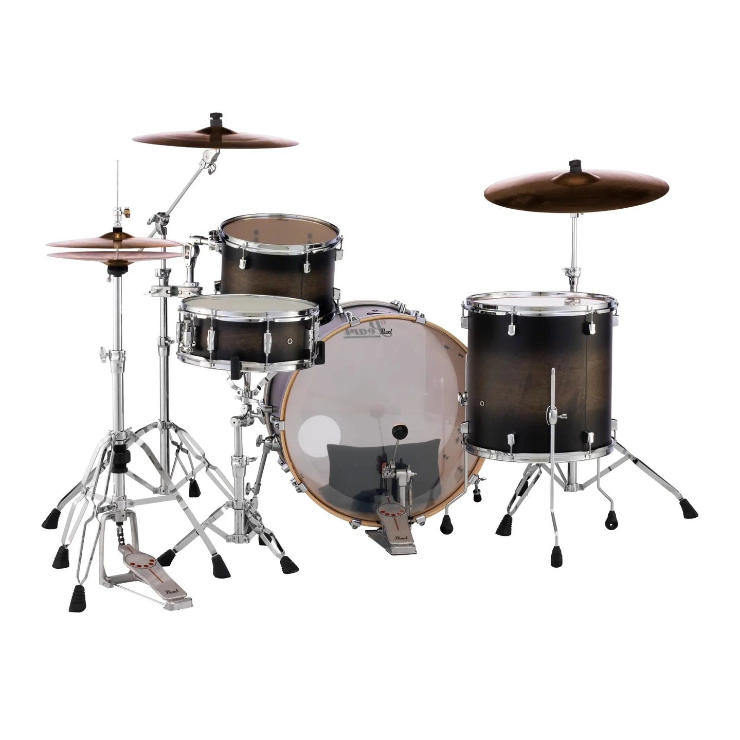 Pearl Decade Maple 3pc Drum Set Satin Black Burst - Drum Center Of Portsmouth