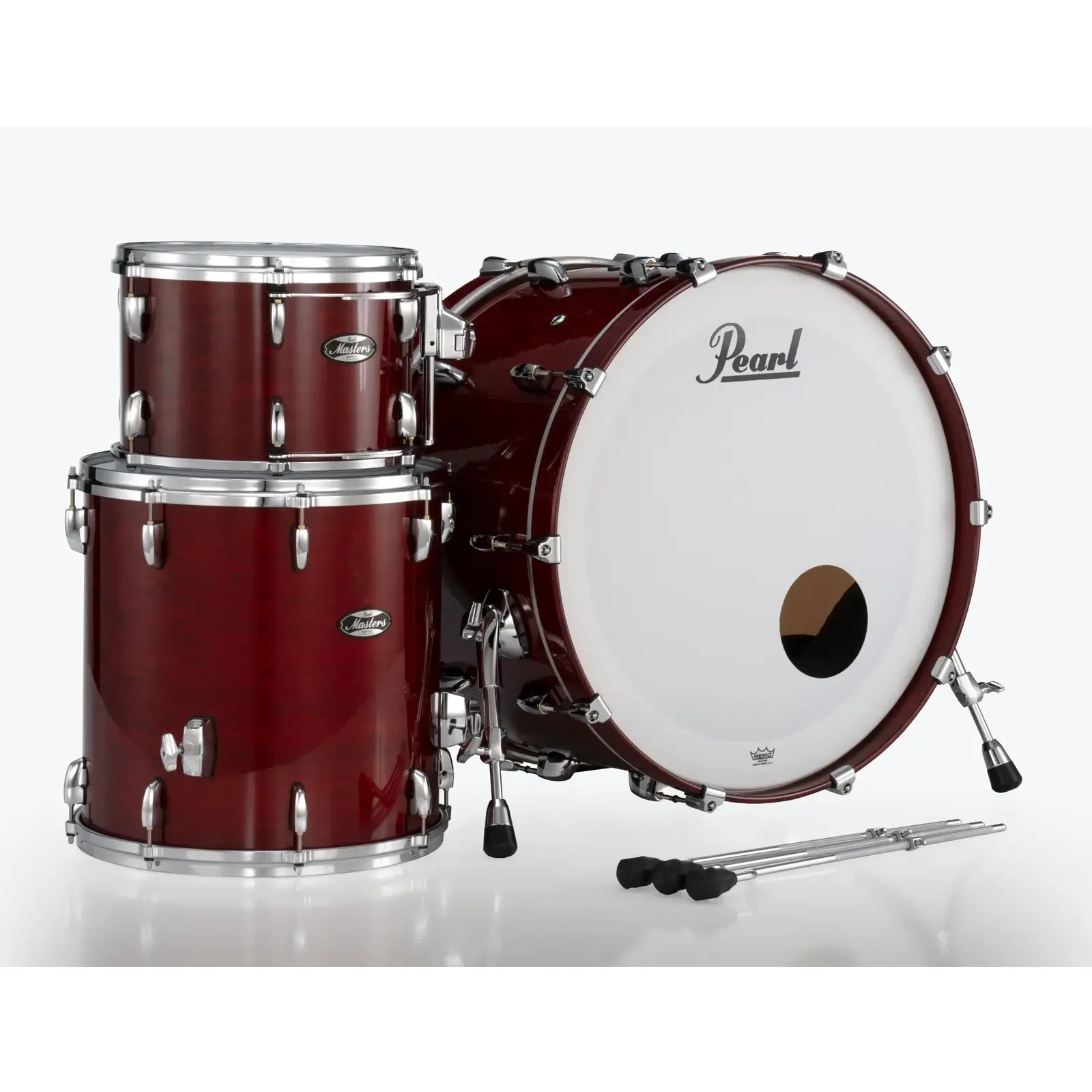 Pearl Masters Maple MM6 3pc Drum Set 24/13/16 w/L-Bracket R2 Mounts Natural Cherry - Drum Center Of Portsmouth
