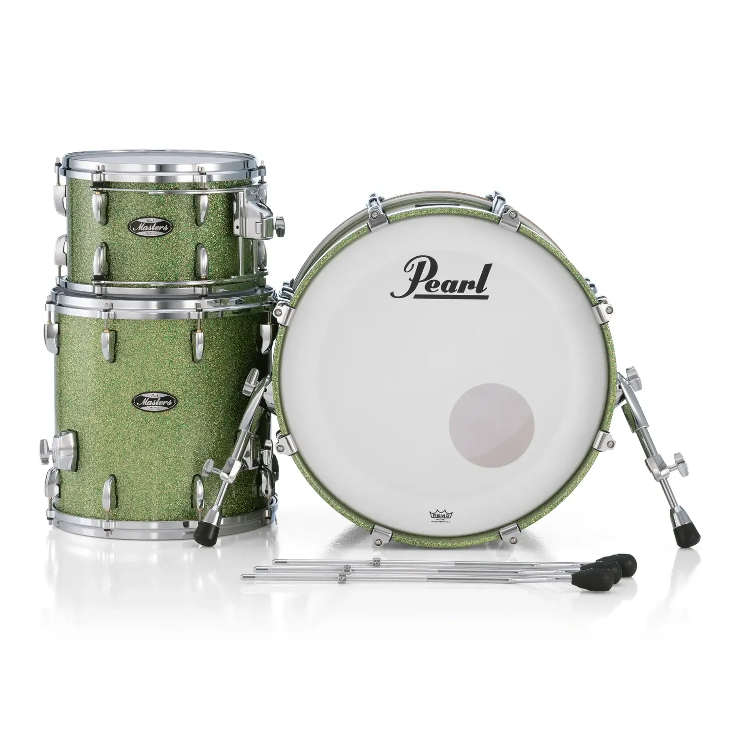 Pearl Masters Maple MM6 3pc Drum Set 24/13/16 w/L-Bracket R2 Mounts Shimmer of Oz - Drum Center Of Portsmouth