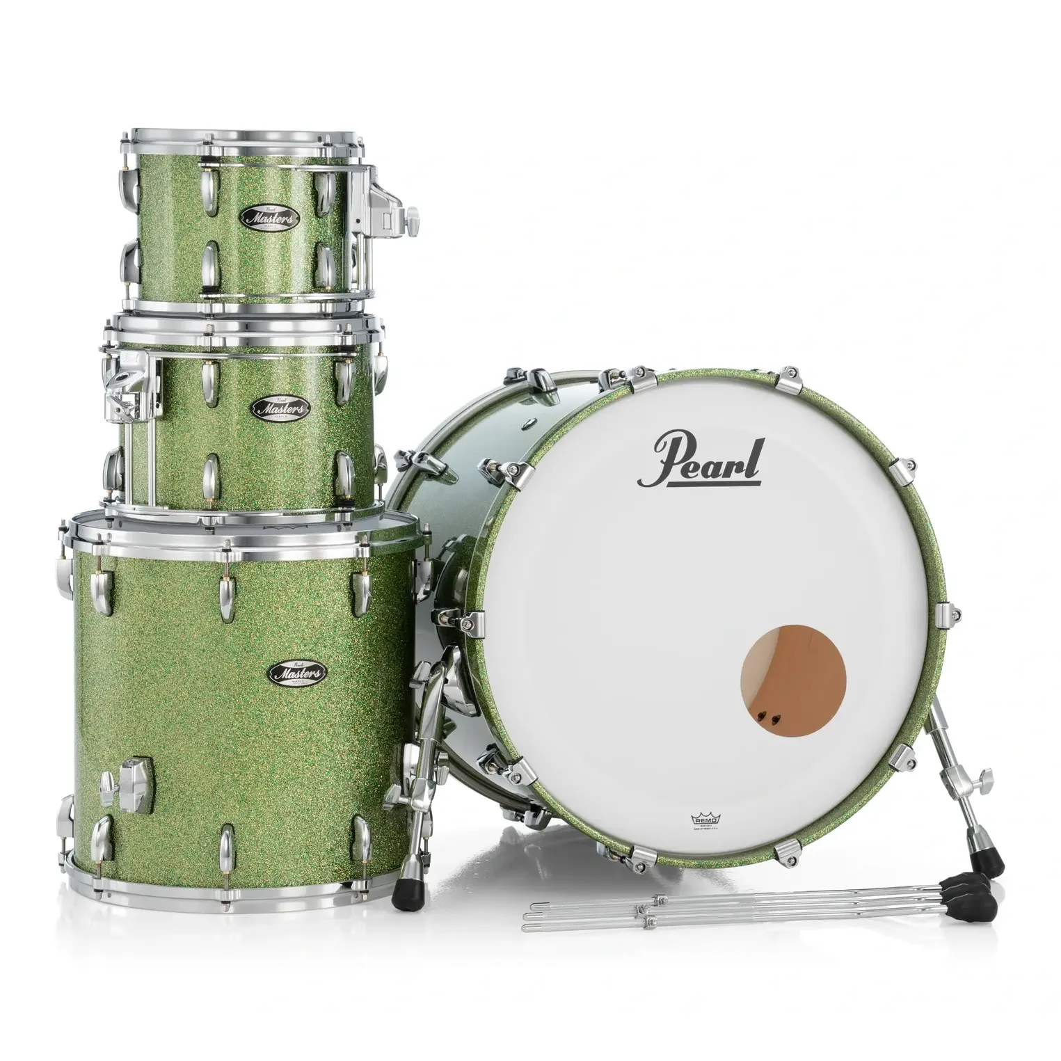 Pearl Masters Maple MM6 4pc Drum Set w/22x18BD w/L-Bracket R2 Mounts Shimmer of Oz - Drum Center Of Portsmouth