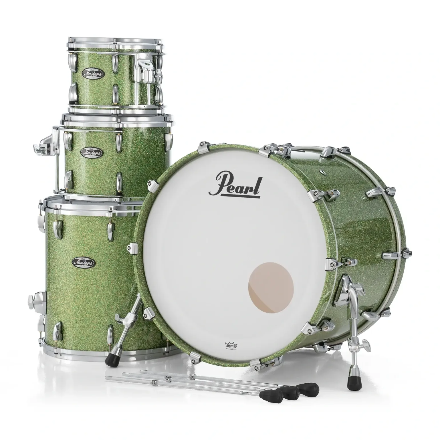 Pearl Masters Maple MM6 4pc Drum Set w/22x18BD w/L-Bracket R2 Mounts Shimmer of Oz - Drum Center Of Portsmouth