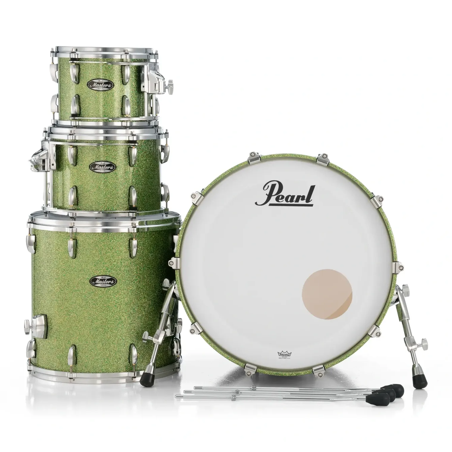 Pearl Masters Maple MM6 4pc Drum Set w/22x18BD w/L-Bracket R2 Mounts Shimmer of Oz - Drum Center Of Portsmouth