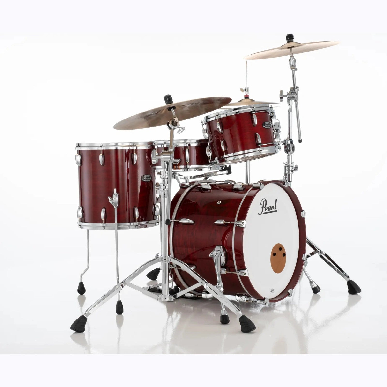 Pearl Masters Maple MM6 3pc Drum Set 20/12/14 w/L-Bracket R2 Mounts Natural Cherry - Drum Center Of Portsmouth
