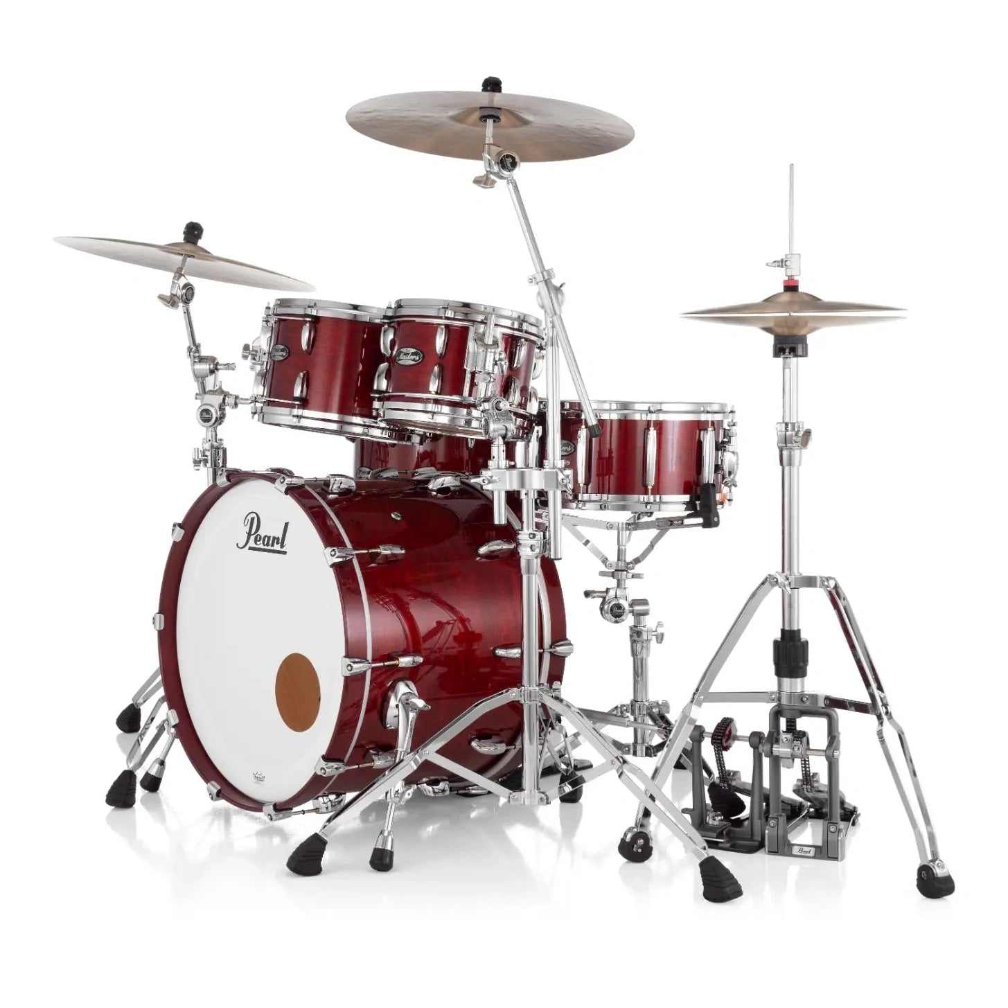 Pearl Masters Maple MM6 4pc Drum Set w/22x16BD w/L-Bracket R2 Mounts Natural Cherry - Drum Center Of Portsmouth