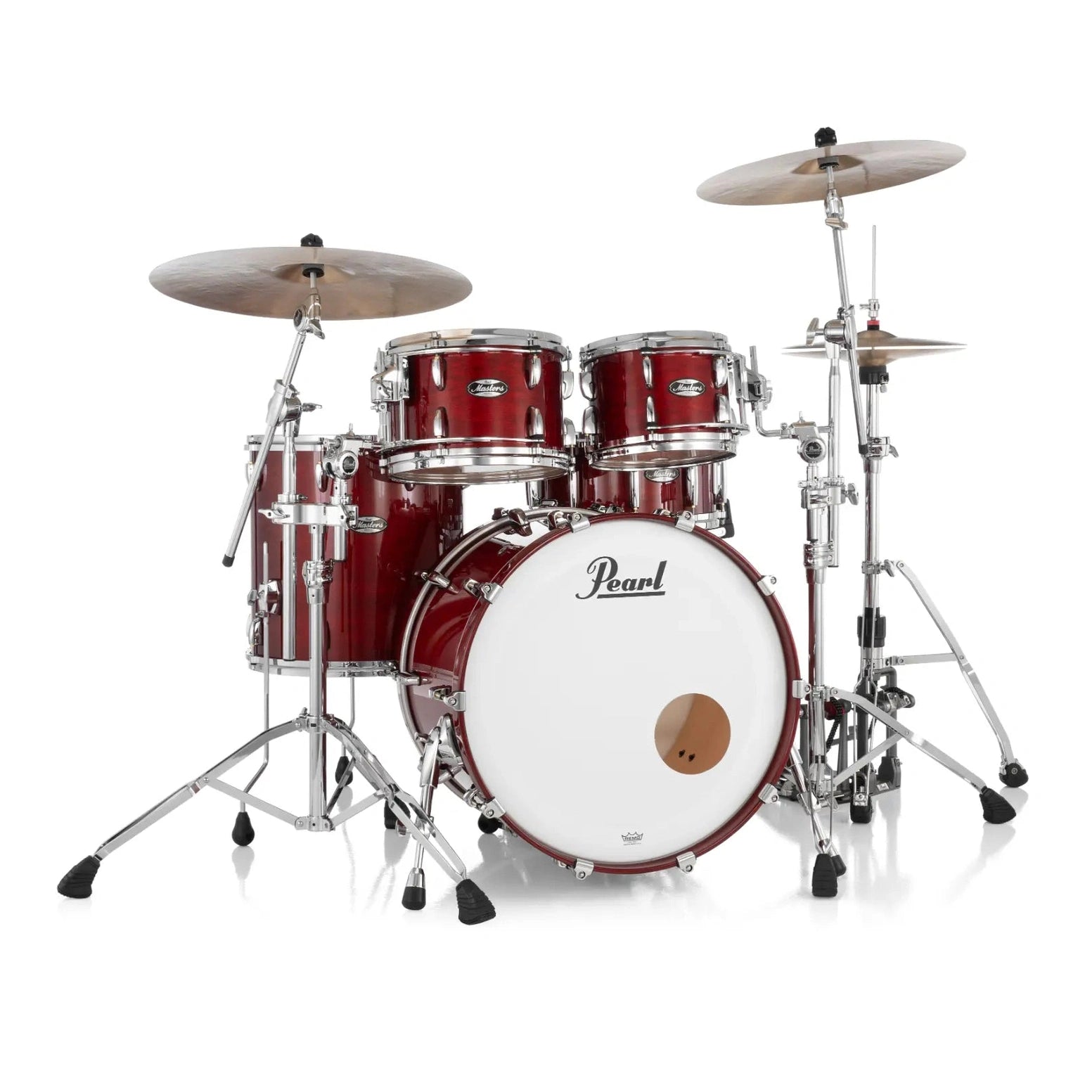Pearl Masters Maple MM6 4pc Drum Set w/22x16BD w/L-Bracket R2 Mounts Natural Cherry - Drum Center Of Portsmouth