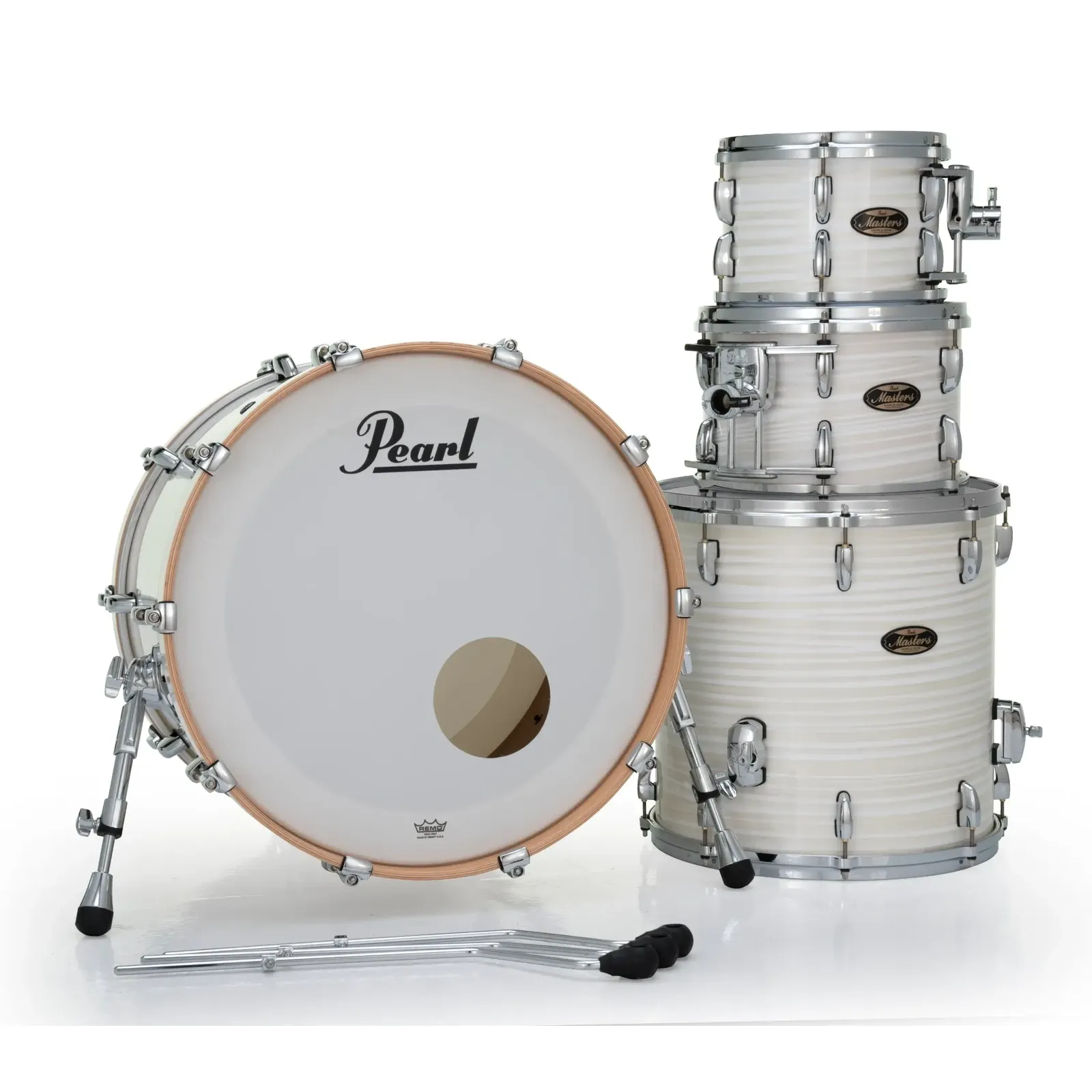 Pearl Masters Maple/Gum 4pc Drum Set w/22x18BD w/Standard R2 Mounts White Ice Swirl - Drum Center Of Portsmouth