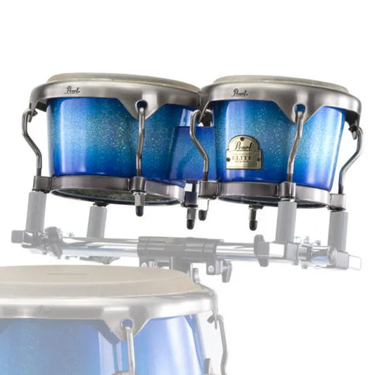 Pearl 7 & 8.5 Elite Fiberglass Bongos - Blue Sparkle Burst - Drum Center Of Portsmouth