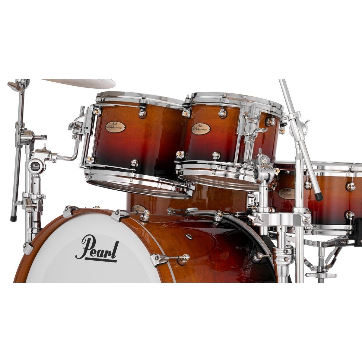 Pearl Reference One 4pc Drum Set w/22x16BD w/L-Bracket R2 Mounts Cherry Amber Fade - Drum Center Of Portsmouth