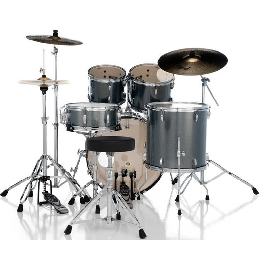 Pearl Roadshow 5pc Drum Set w/BRD1 Cymbals & FREE Cymbal Stand Aqua Blue Glitter - Drum Center Of Portsmouth