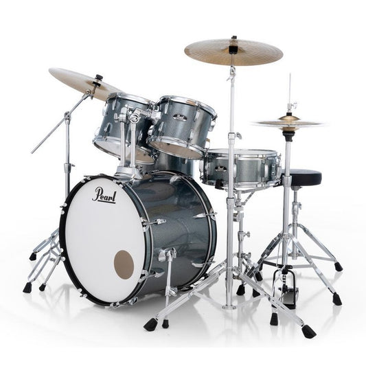 Pearl Roadshow 5pc Drum Set w/BRD1 Cymbals & FREE Cymbal Stand Aqua Blue Glitter - Drum Center Of Portsmouth