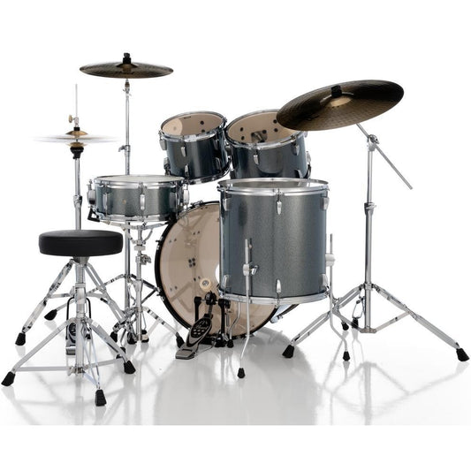 Pearl Roadshow 5pc Drum Set w/BRD1 Cymbals & FREE Cymbal Stand Aqua Blue Glitter - Drum Center Of Portsmouth