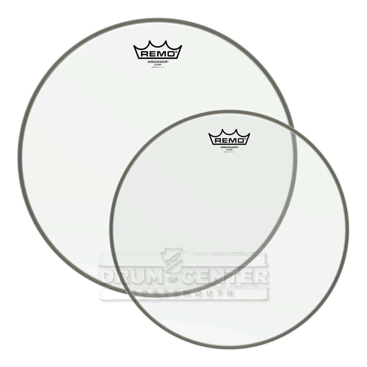 Remo 2-Head Tom Pack - Ambassador Clear 12"/14" - Drum Center Of Portsmouth