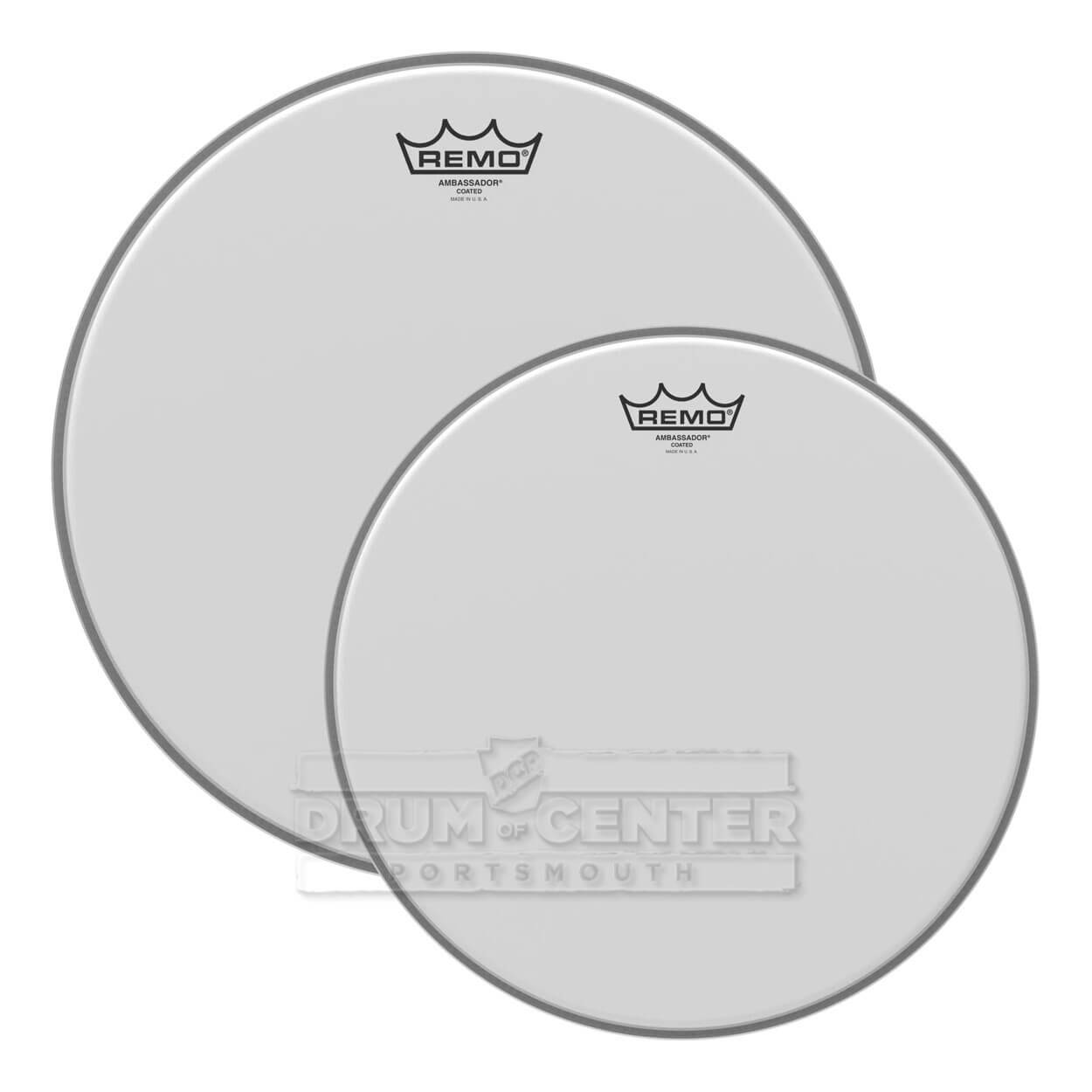 Remo 2-Head Tom Pack - Ambassador Coated 12"/14" - Drum Center Of Portsmouth