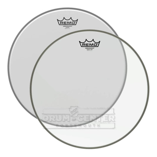 Remo 2-Head Snare Pack - Ambassador Coated/Hazy 14" - Drum Center Of Portsmouth
