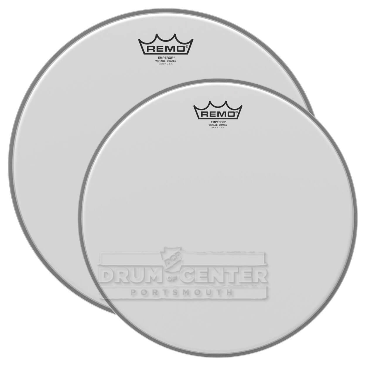 Remo 2-Head Tom Pack - Vintage Emperor Coated 16"/18" - Drum Center Of Portsmouth