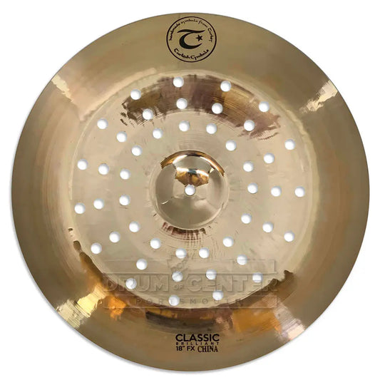 Turkish Classic Brilliant China Holey Cymbal 18" - Drum Center Of Portsmouth