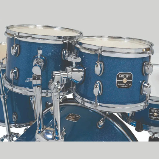 Gretsch Renegade 5pc Drum Set Blue Sparkle w/Hw & Cymbals - Drum Center Of Portsmouth