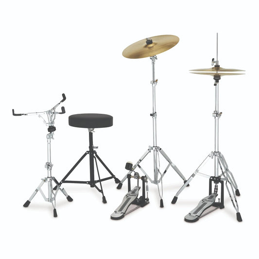 Gretsch Renegade 5pc Drum Set Grey Sparkle w/Hw & Cymbals - Drum Center Of Portsmouth