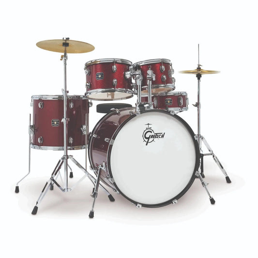 Gretsch Renegade 5pc Drum Set Ruby Sparkle w/Hw & Cymbals - Drum Center Of Portsmouth