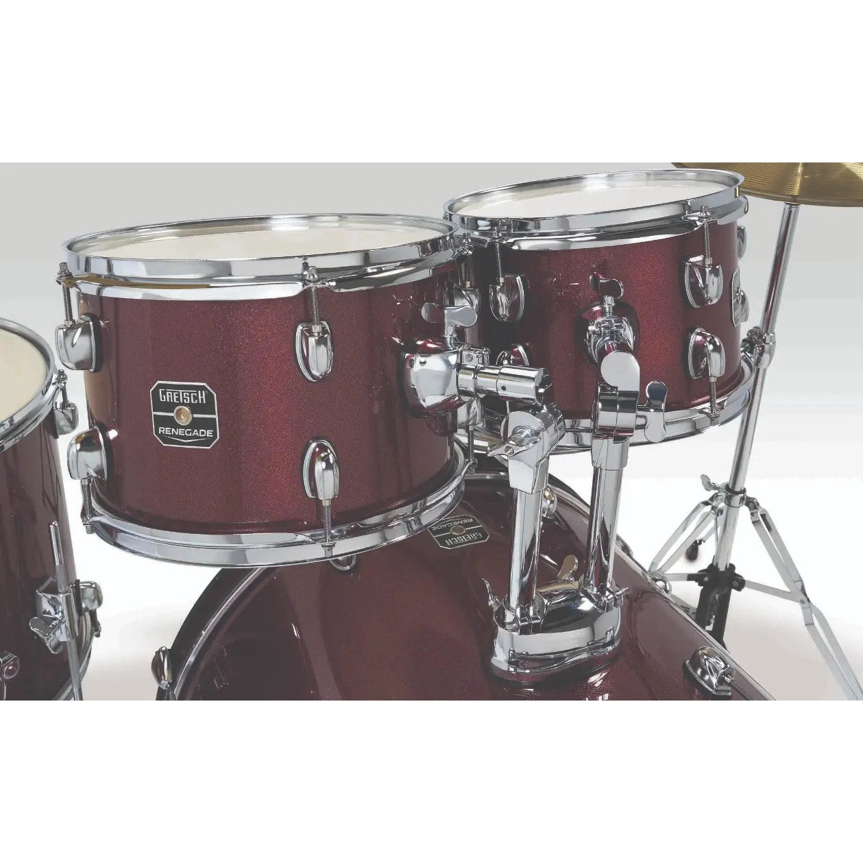 Gretsch Renegade 5pc Drum Set Ruby Sparkle w/Hw & Cymbals - Drum Center Of Portsmouth