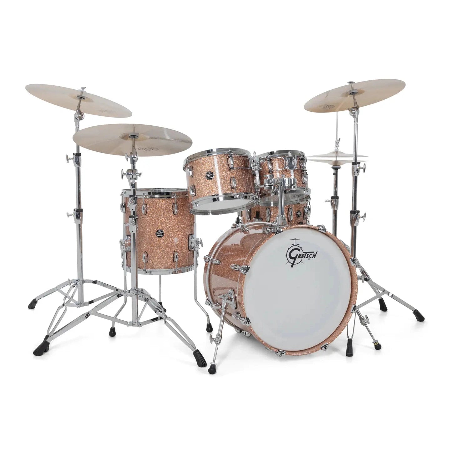 Gretsch Renown 5pc Drum Set Champagne Sparkle 20/10/12/14/14 - Drum Center Of Portsmouth