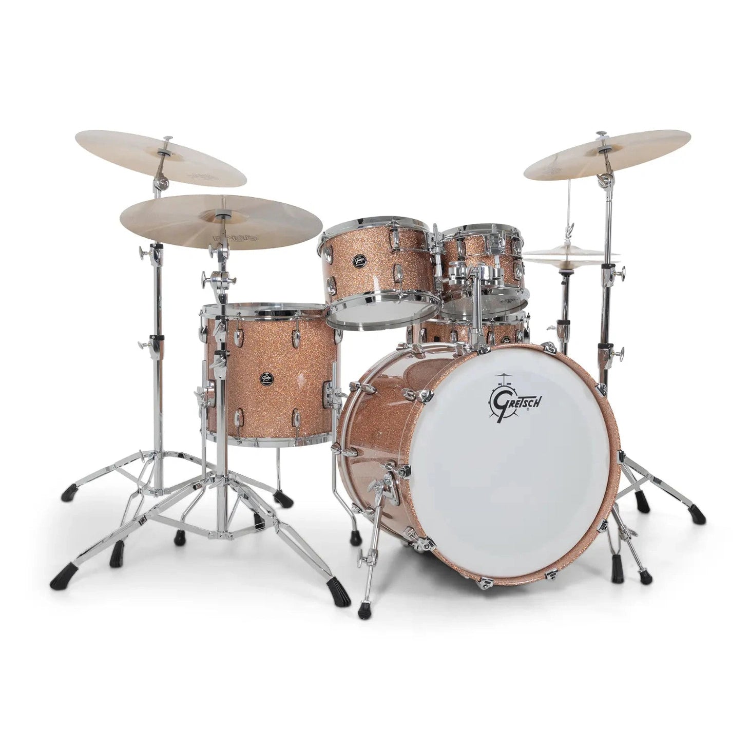 Gretsch Renown 5pc Drum Set Champagne Sparkle 22/10/12/16/14 - Drum Center Of Portsmouth