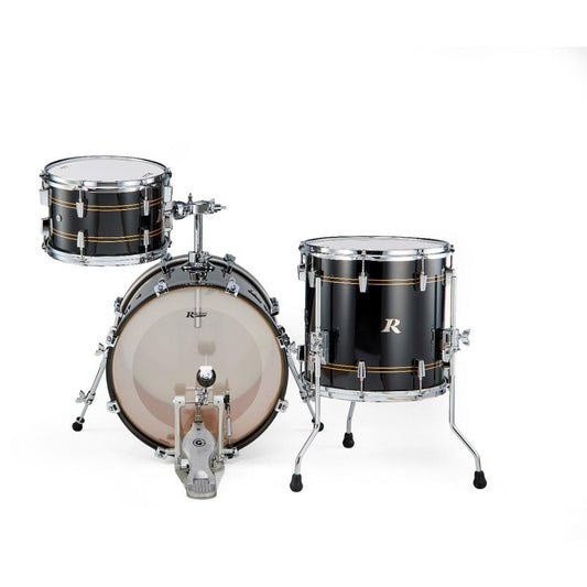 Rogers R Series 3pc Drum Set 18/12/14 Piano Black Copper - Drum Center Of Portsmouth