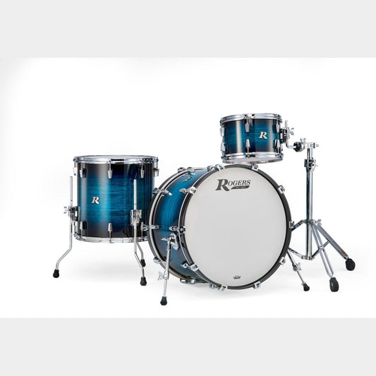 Rogers R Series 3pc Drum Set 22/12/16 Brushed Blue Burst - Drum Center Of Portsmouth