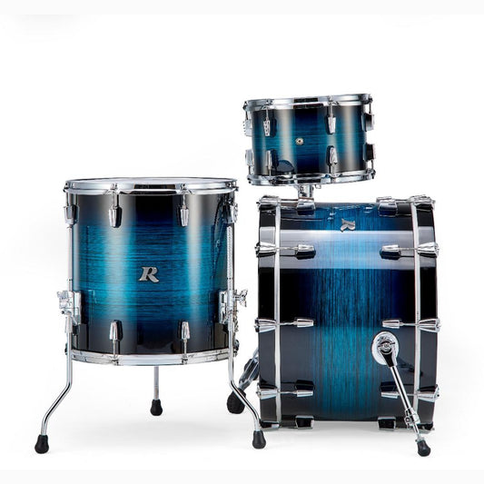 Rogers R Series 3pc Drum Set 22/12/16 Brushed Blue Burst - Drum Center Of Portsmouth