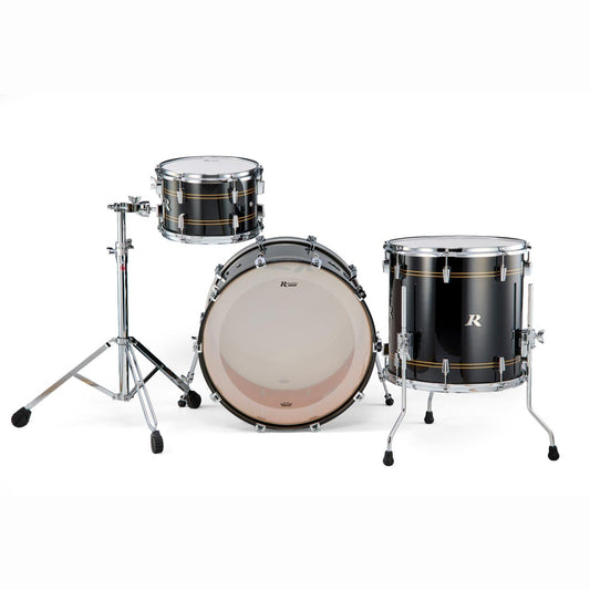 Rogers R Series 3pc Drum Set 22/12/16 Piano Black Copper - Drum Center Of Portsmouth