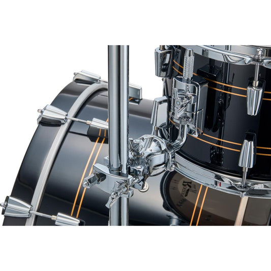 Rogers R Series 3pc Drum Set 22/12/16 Piano Black Copper - Drum Center Of Portsmouth