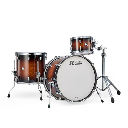 Rogers R Series 3pc Drum Set 22/12/16 Walnut Burst - Drum Center Of Portsmouth