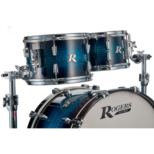Rogers R Series 4pc Drum Set 22/10/12/16 Brushed Blue Burst - Drum Center Of Portsmouth