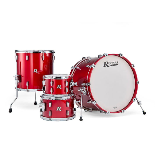 Rogers R Series 4pc Drum Set 22/10/12/16 Candy Apple Red - Drum Center Of Portsmouth