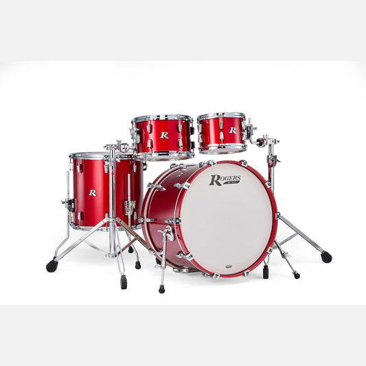Rogers R Series 4pc Drum Set 22/10/12/16 Candy Apple Red - Drum Center Of Portsmouth