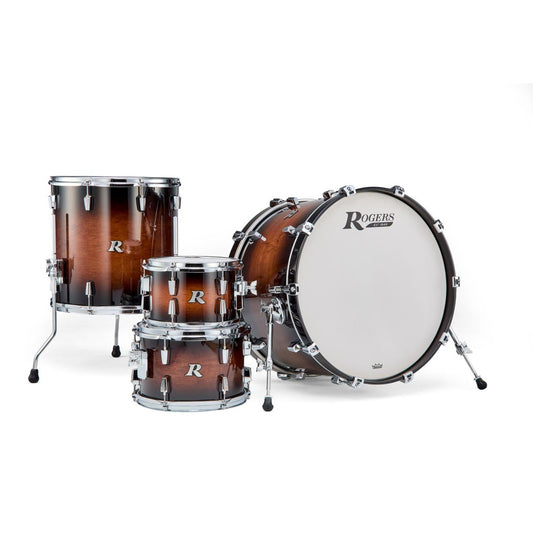 Rogers R Series 4pc Drum Set 22/10/12/16 Walnut Burst - Drum Center Of Portsmouth